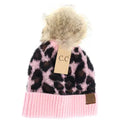 Leopard Pom Beanie - Greige Goods