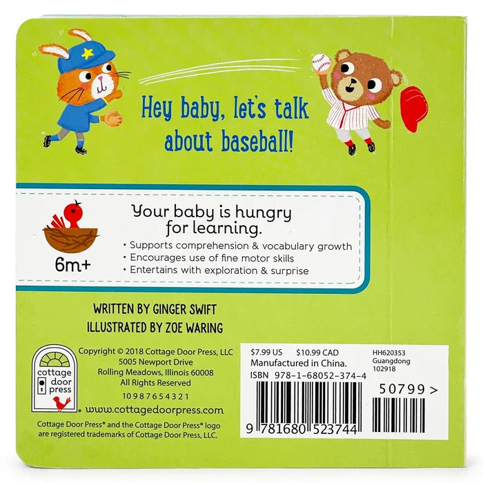 Let's Play Baseball Book - Greige Goods