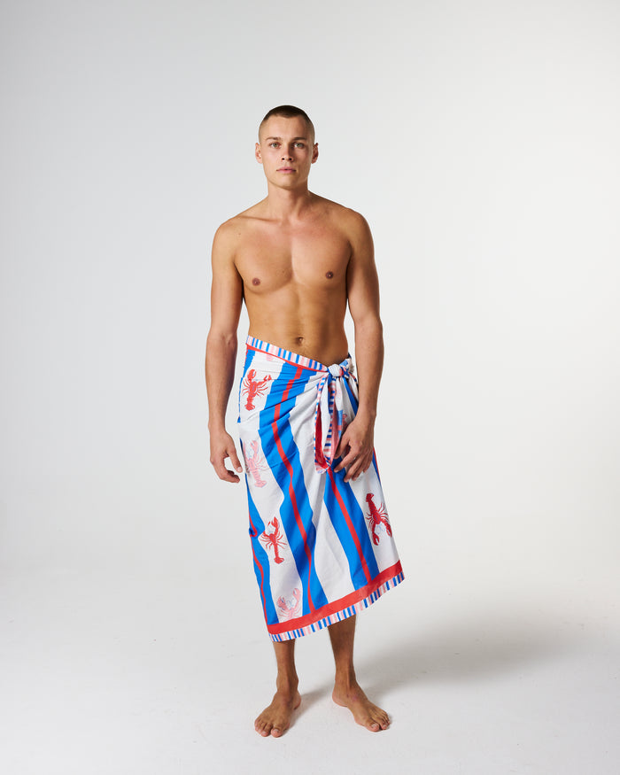 Lobster Fan Club Organic Cotton Sarong