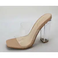 Lucite Heel - Greige Goods
