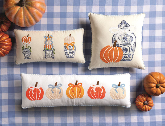 Lumbar Pumpkin Topiary Pillow