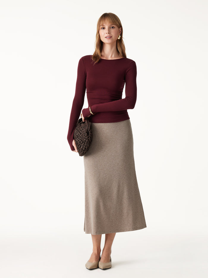 OGLmove Lyocell-Wool Round Neck Long Sleeve Top