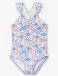 Maillot 1 pièce imprimé à bretelles croisées - petite fille