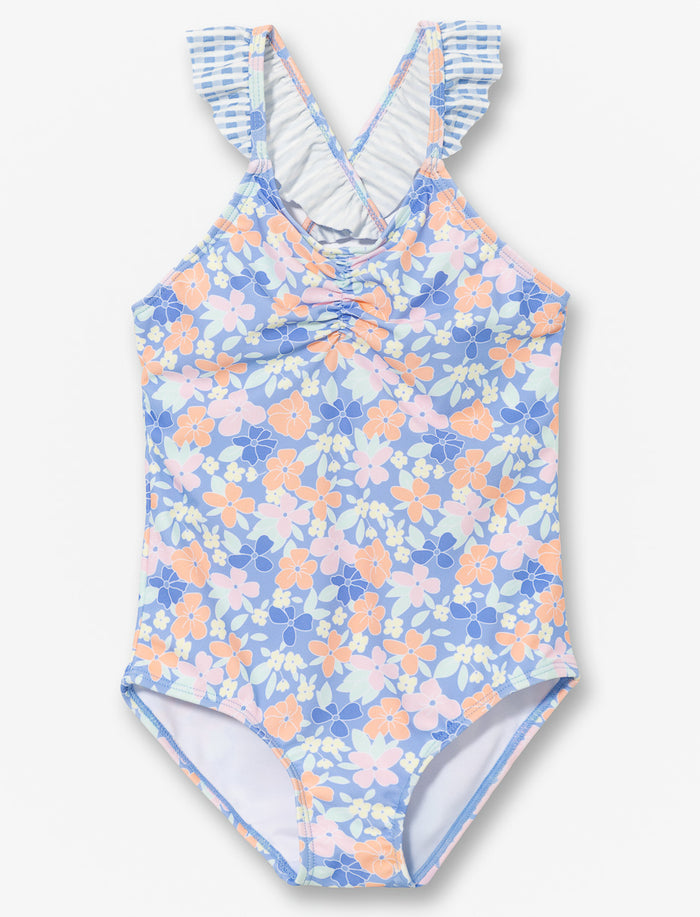 Maillot 1 pièce imprimé à bretelles croisées - petite fille