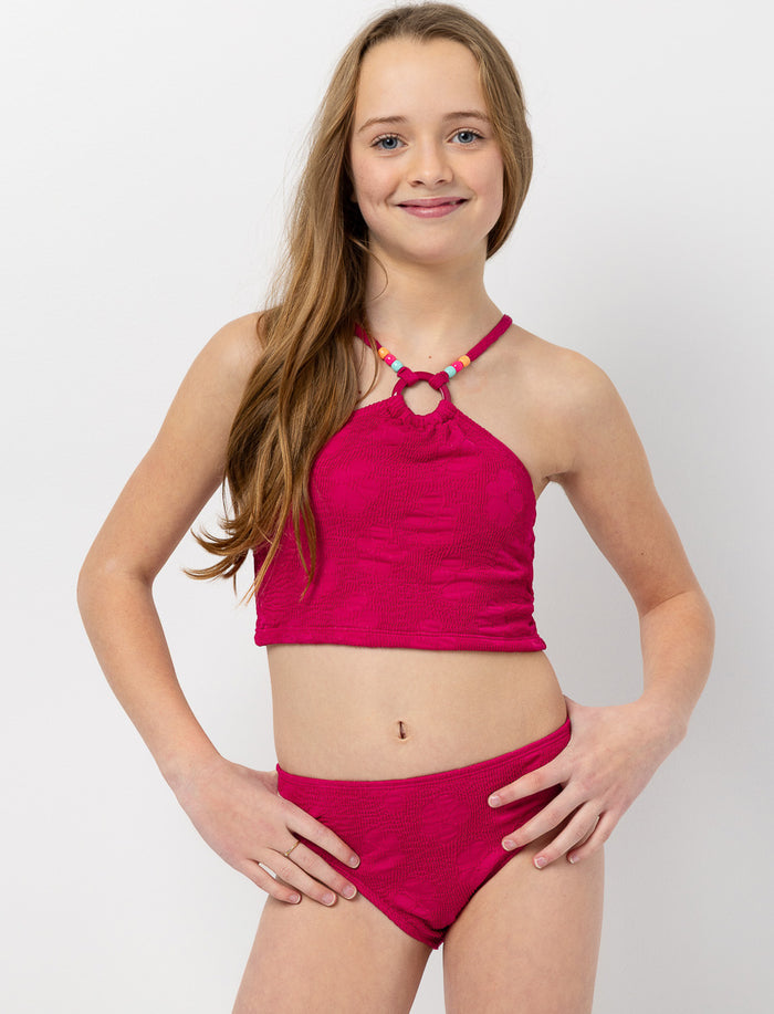 Maillot 2 pièces à anneau décoratif