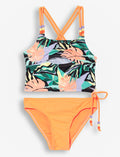 Maillot 2 pièces imprimé noué - petite fille
