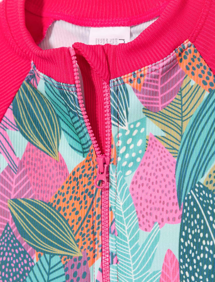 Maillot dermoprotecetur 1 pièce imprimé - petite fille