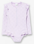 Maillot dermoprotecteur 1 pièce à volants - petite fille