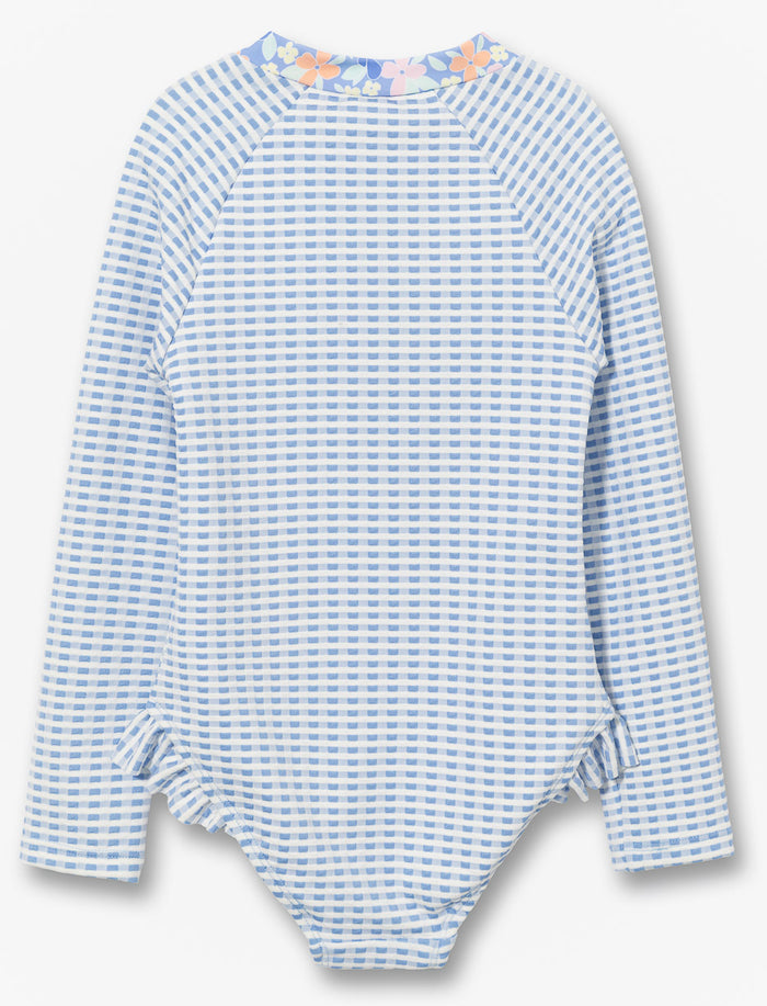 Maillot dermoprotecteur 1 pièce vichy - petite fille