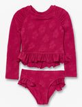 Maillot dermoprotecteur 2 pièces à volants - petite fille