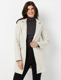 Manteau droit à col tailleur
