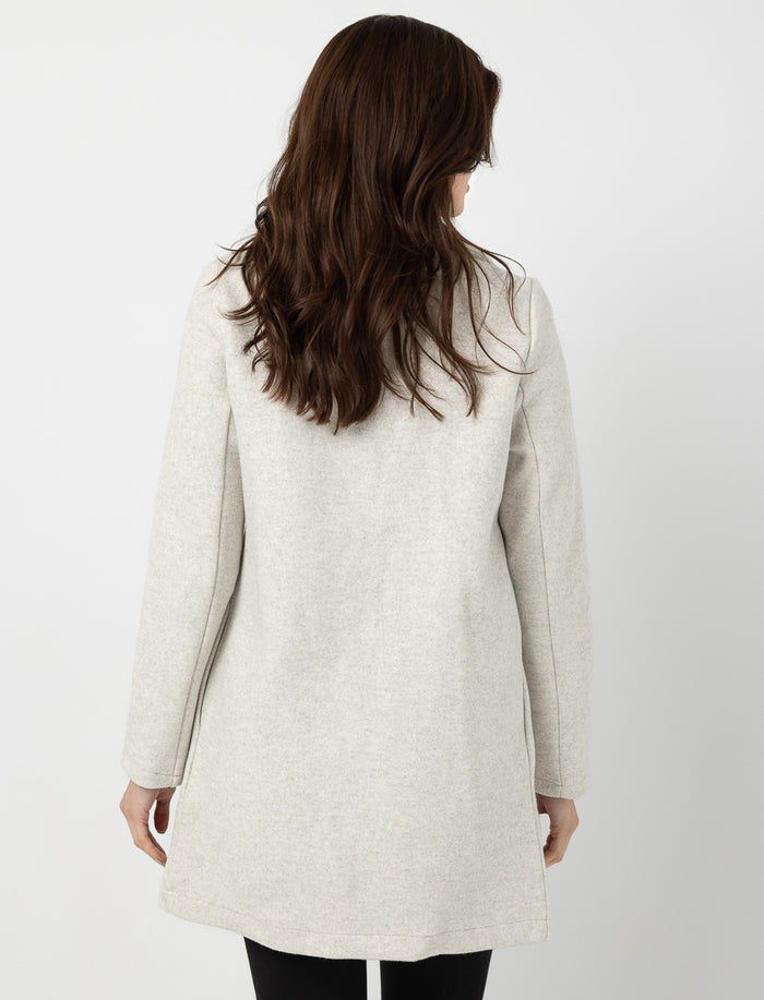 Manteau droit à col tailleur