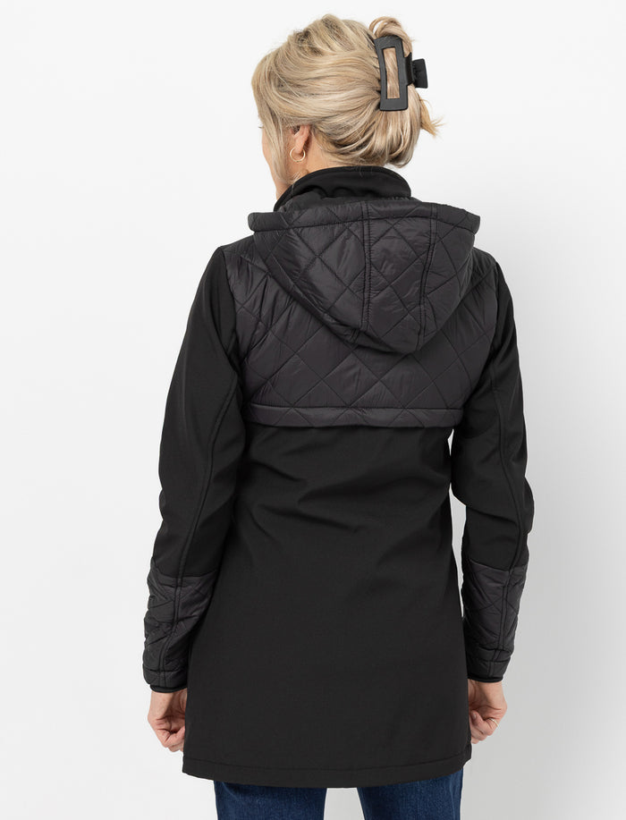 Manteau mi-saison à poches matelassées