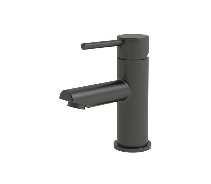 Matte Black 1-Hole Single Handle Bathroom Faucet with Pop-up Drain