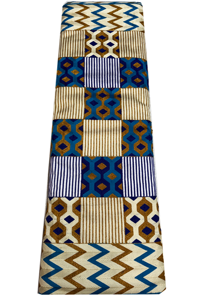 Meba Wo Abrokyere - Cream Gold Blue Brown