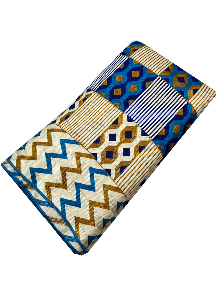Meba Wo Abrokyere - Cream Gold Blue Brown