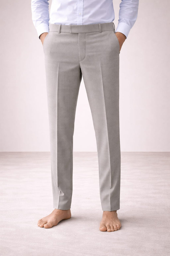 Men's Peanut Checks Formal Trouser | Premium Stretch Office Pants
