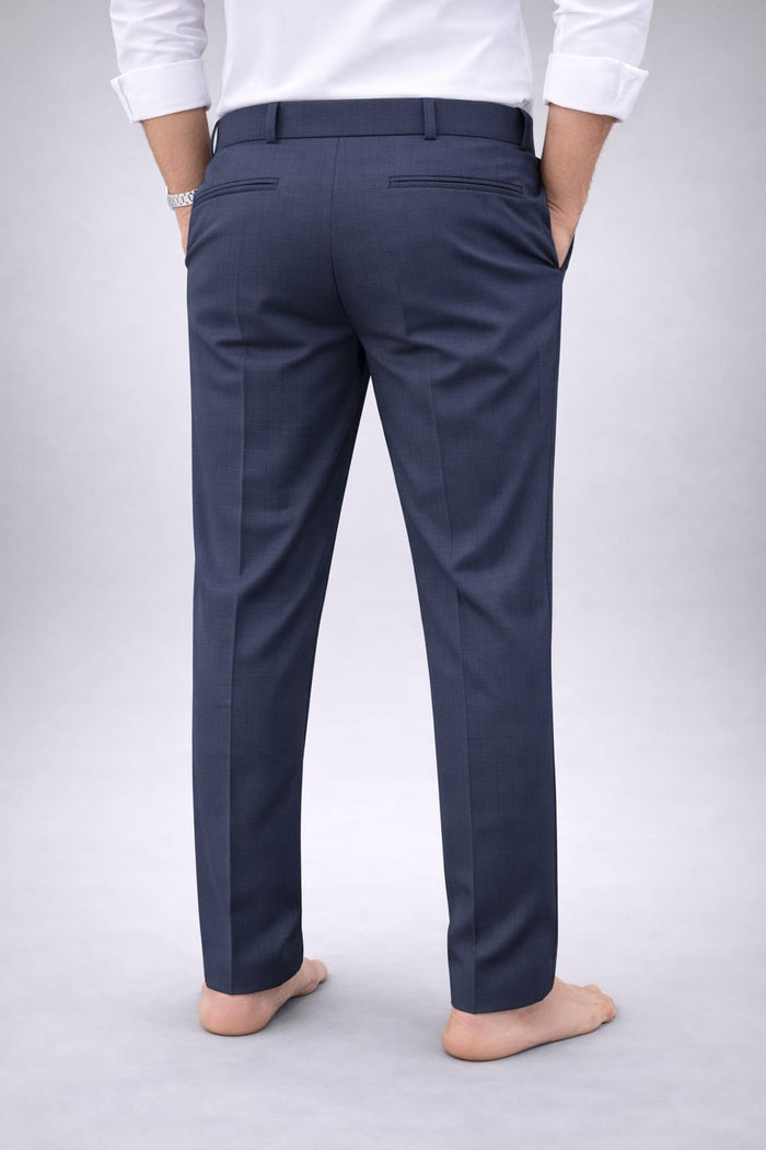 Men's Peanut Checks Formal Trouser | Premium Stretch Office Pants