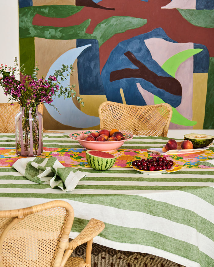 Moss Stripe 4P Napkin Set