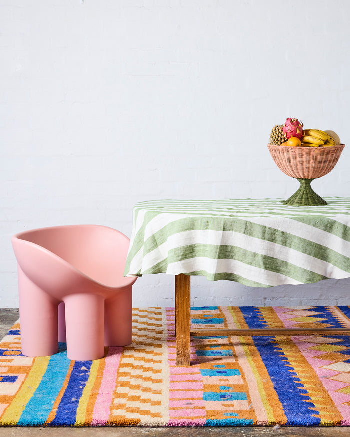 Moss Stripe Tablecloth