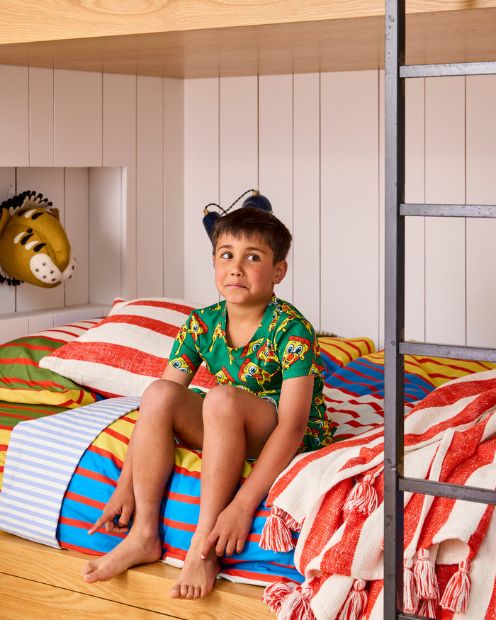Mozzarella Kids Organic Cotton Short Sleeve Tee & Short Pyjama Set