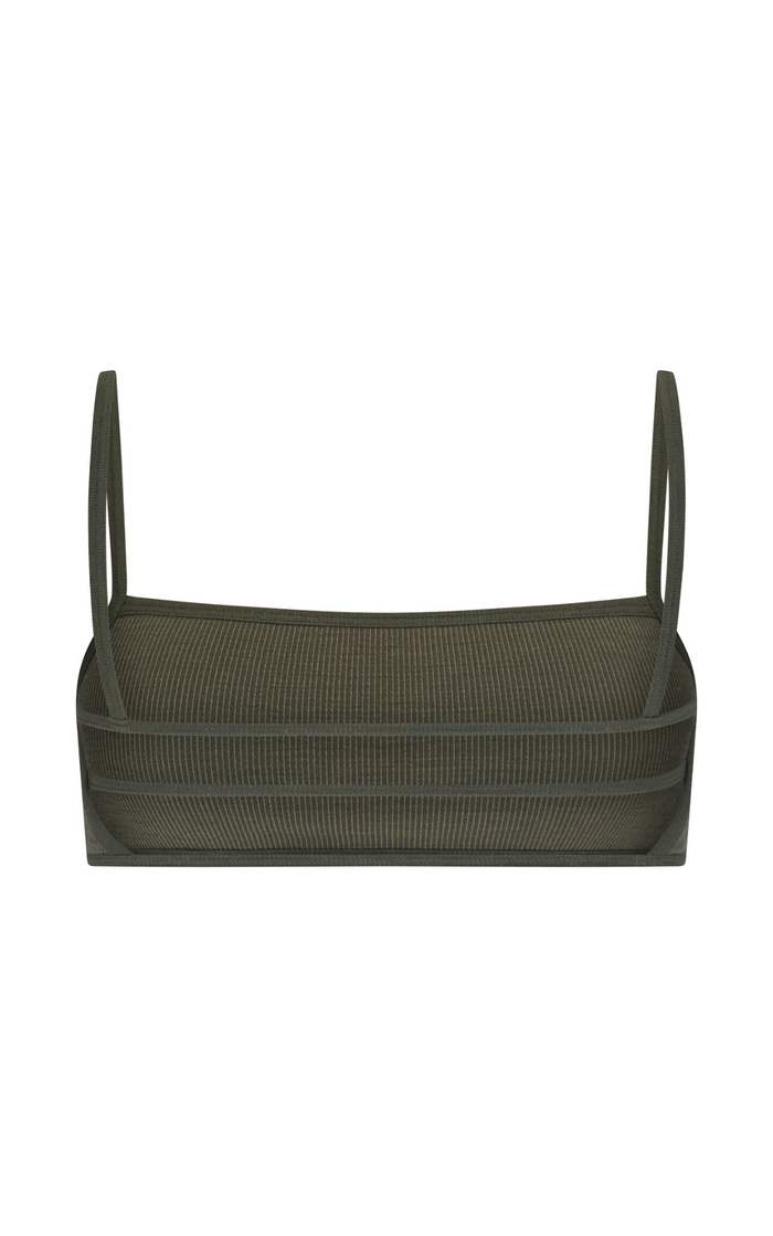 Nagnata Strap Back Wool Bralet - Grove