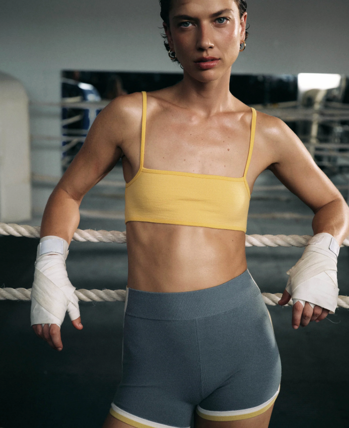 Nagnata Strap Back Wool Bralet - Sorbet