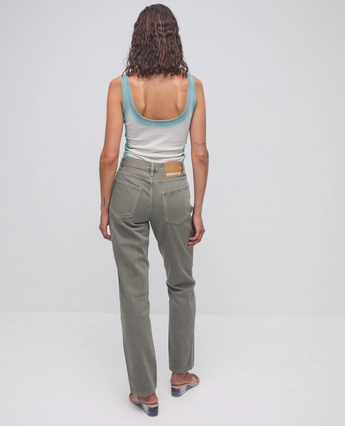 Nagnata Vegetable Dye Straight Leg Jean - Taupe