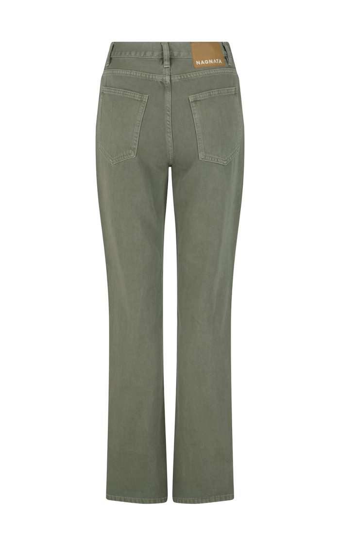 Nagnata Vegetable Dye Straight Leg Jean - Taupe