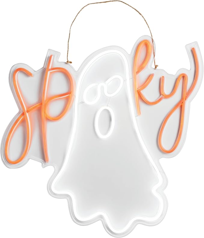 Neon Ghost Door Hanger