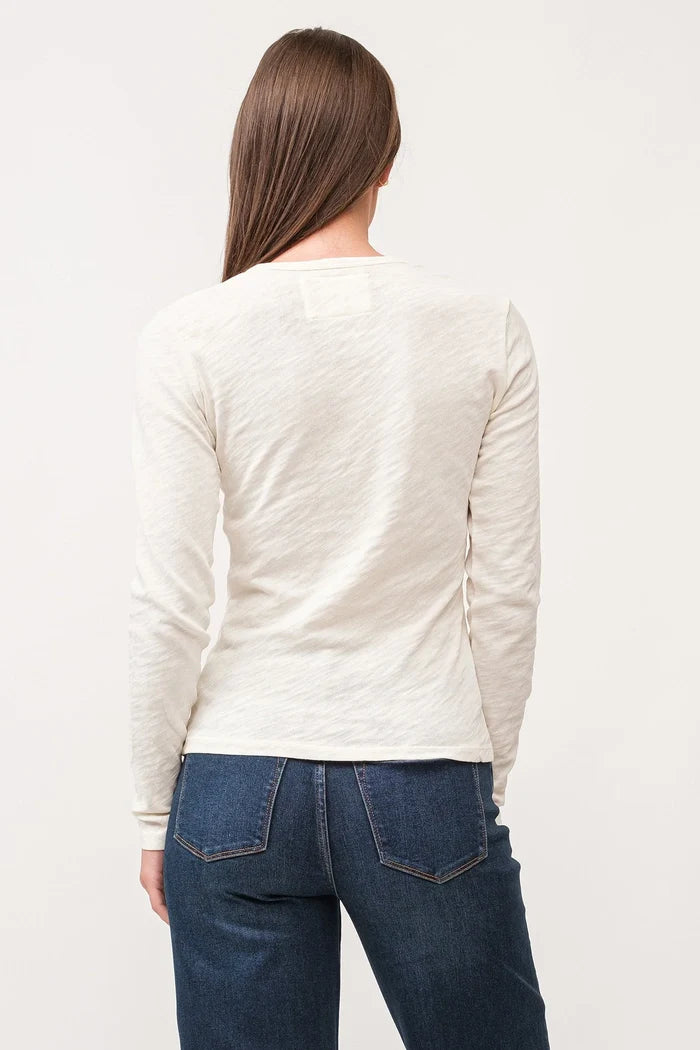Nina Crew Neck LS - Greige Goods