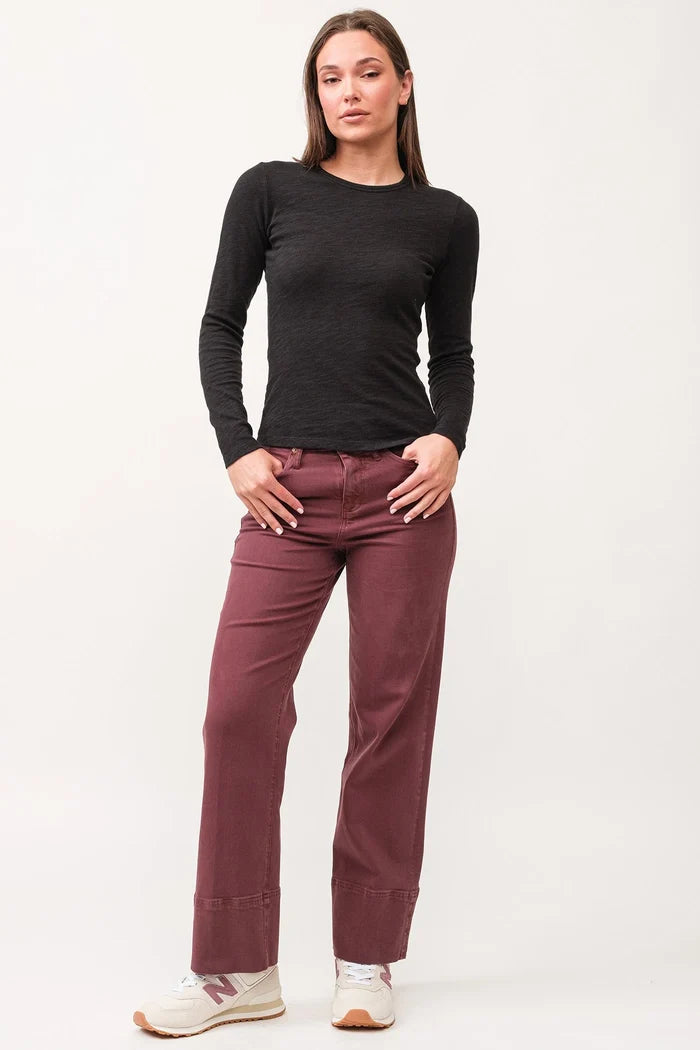 Nina Crew Neck LS - Greige Goods