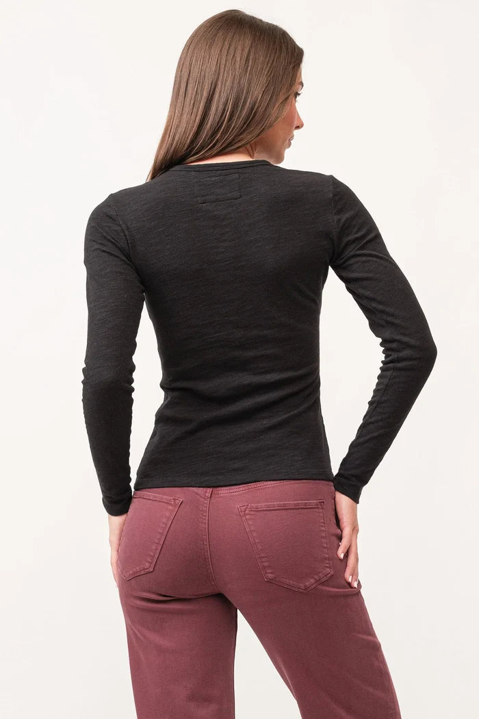 Nina Crew Neck LS - Greige Goods