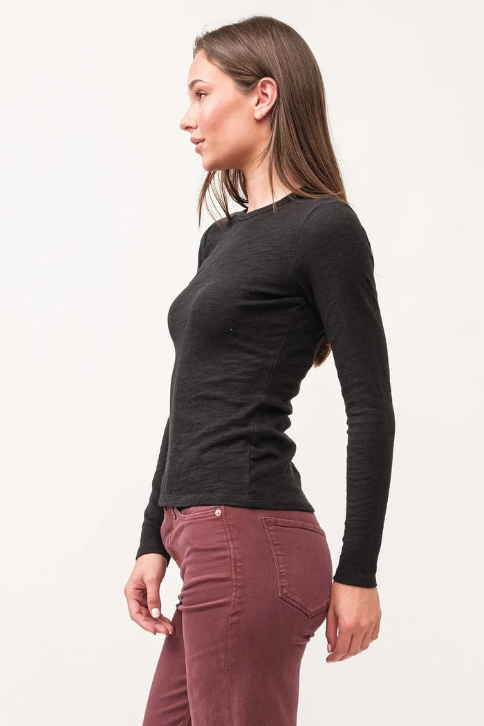 Nina Crew Neck LS - Greige Goods