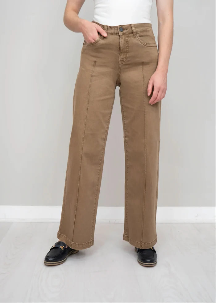 Olivia Wide Leg Pant in Maple