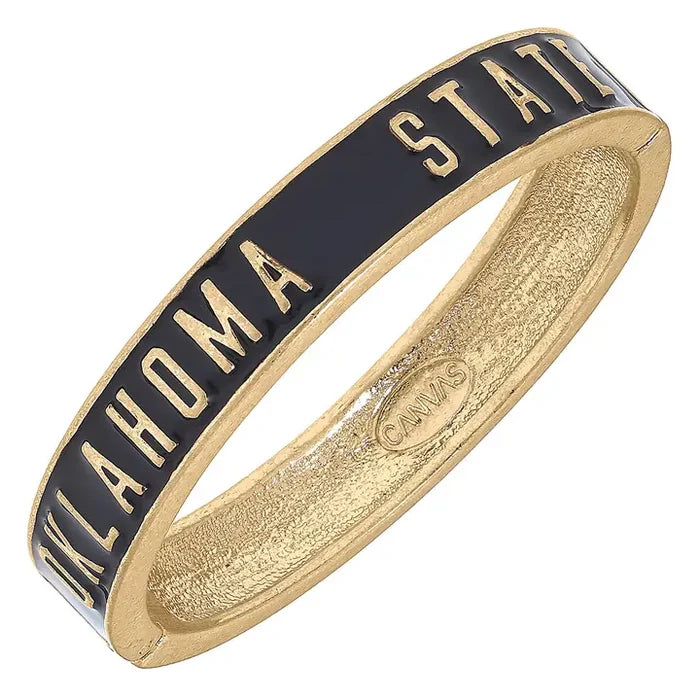 OSU Enamel Hinge Bangel - Greige Goods