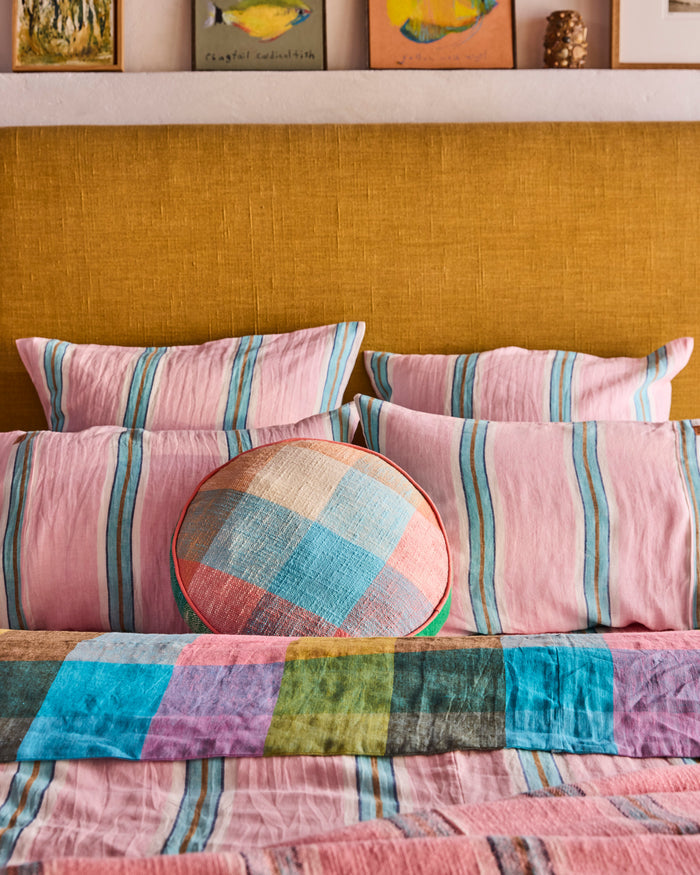Paloma Tartan Woven Pea Cushion