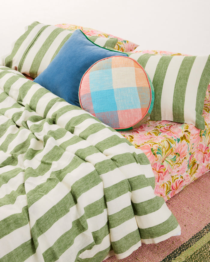 Paloma Tartan Woven Pea Cushion