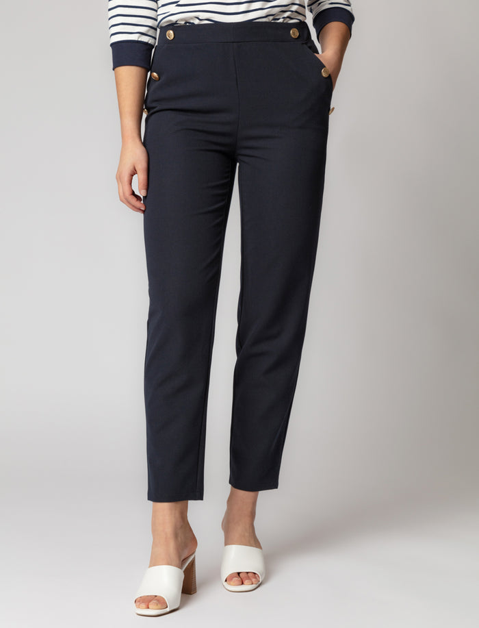 Pantalon à enfiler à jambe effilée