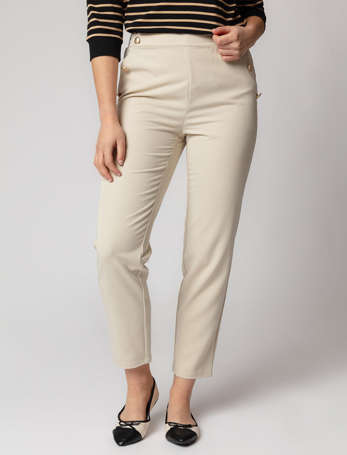 Pantalon à enfiler à jambe effilée