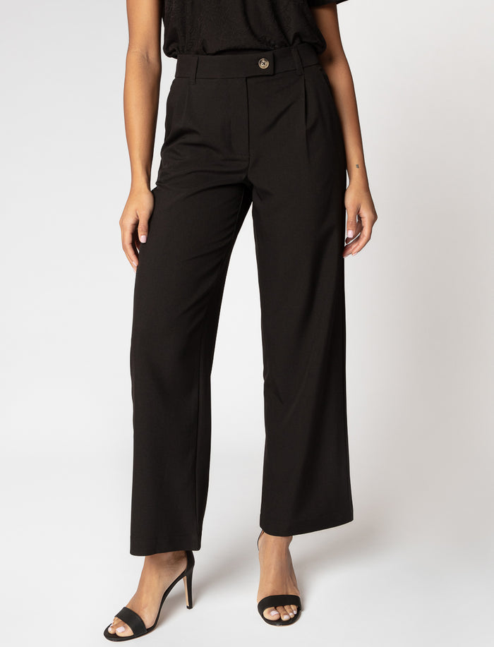 Pantalon à taille régulière et jambe large