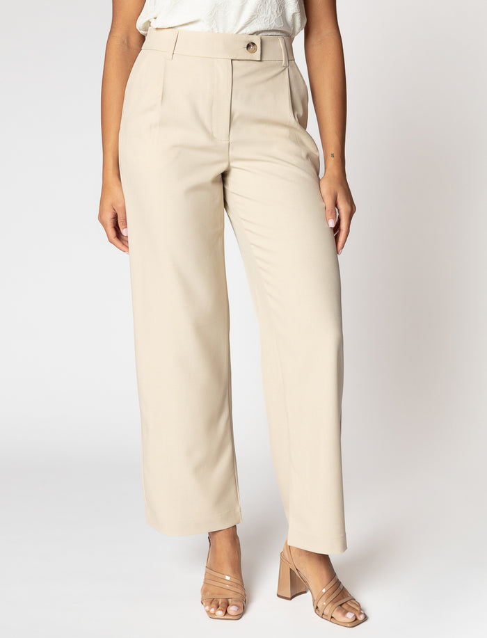 Pantalon à taille régulière et jambe large