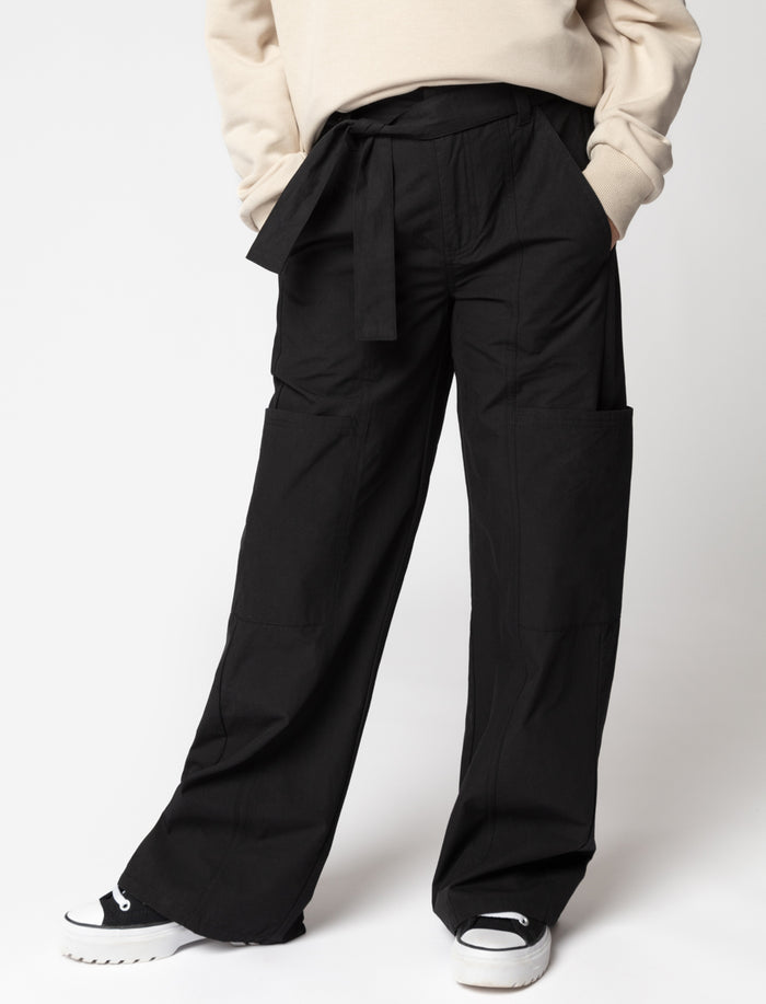 Pantalon cargo à jambe large