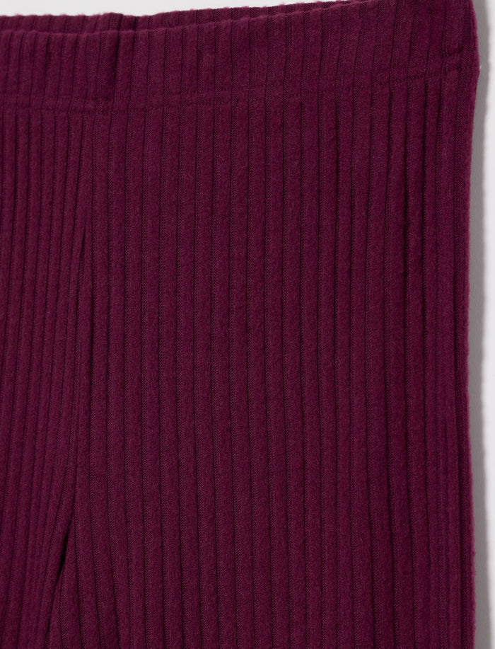 Pantalon côtelé ample à finition laitue