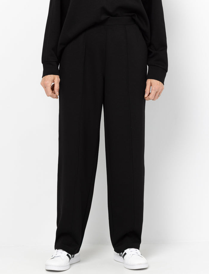 Pantalon jambe droite à taille élastique