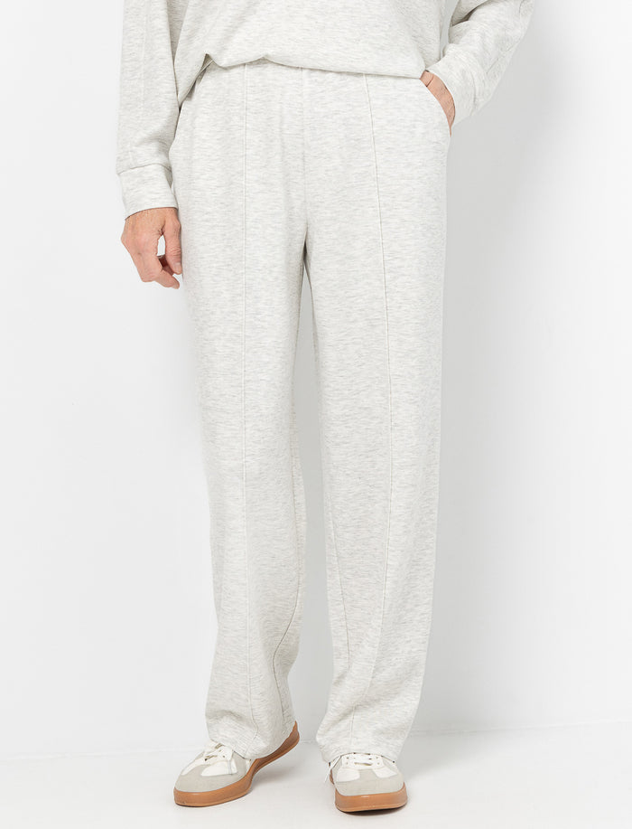Pantalon jambe droite à taille élastique