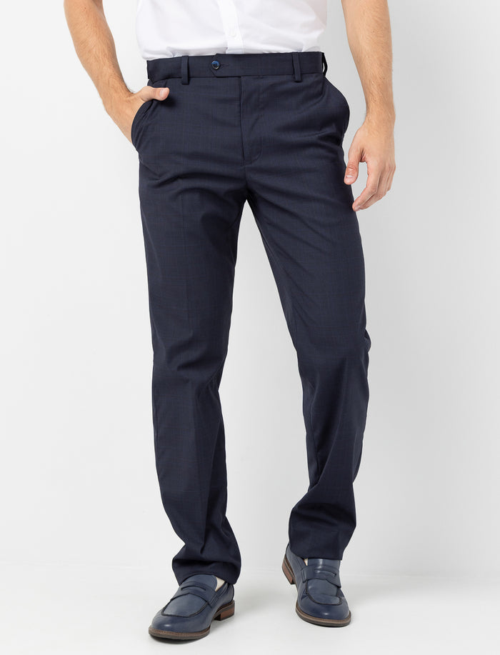 Pantalon jambe étroite à carreaux