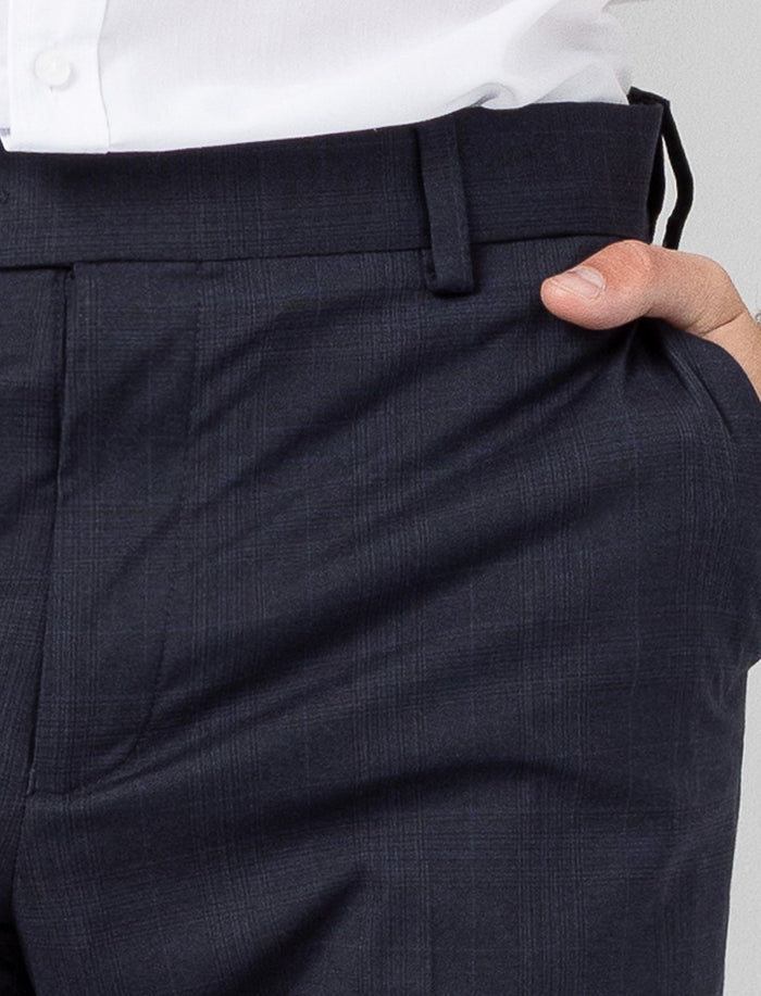 Pantalon jambe étroite à carreaux