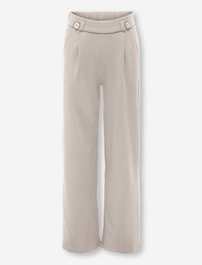 Pantalon jambe large à taille élastique