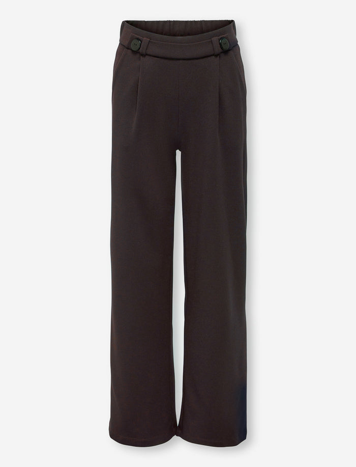 Pantalon jambe large à taille élastique